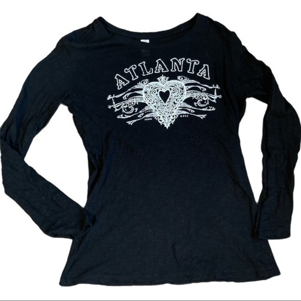 Pimatee size XL Long sleeve black Atlanta shirt